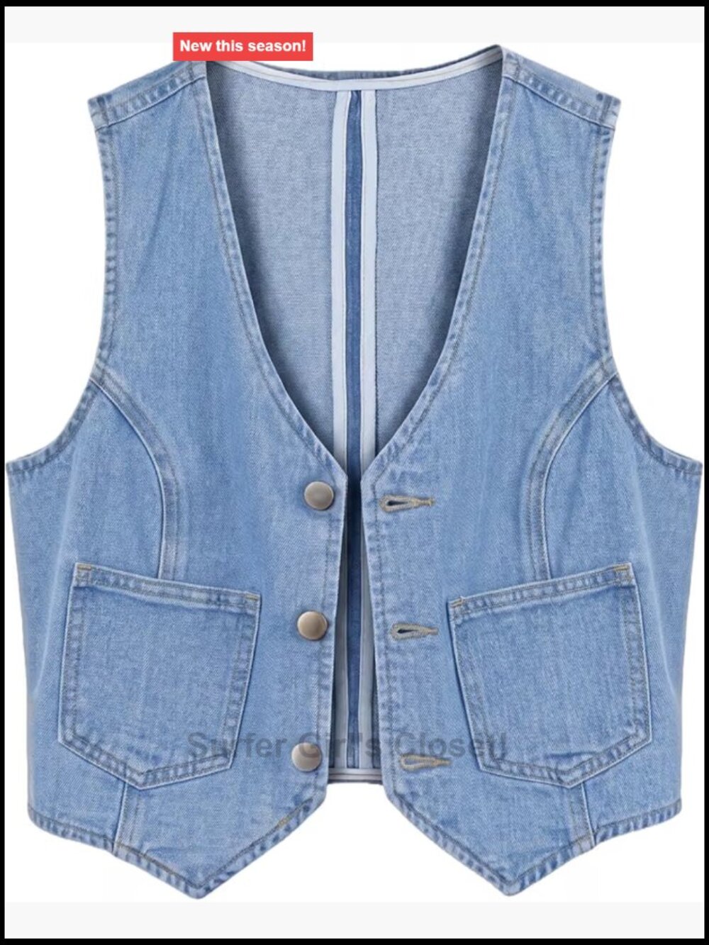 Cropped Denim Vest Tank Top Women Sleeveless Western Cowgirl Jean Vest